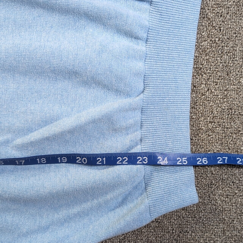 Vineyard Vines Pastel Colorblock V-Neck Sweater Size Large in Blue Pink Green - Picture 8 of 9